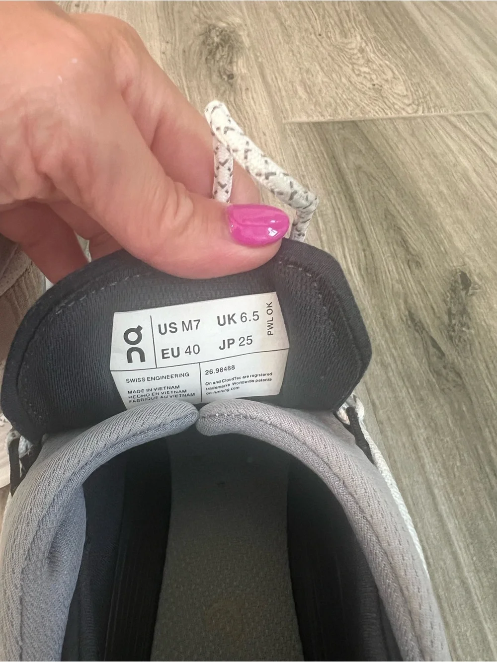 On Running Men’s Athletic Sneakers in Light Gray and Black